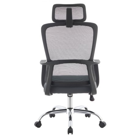 Fotoliu de birou, negru/gri/crom, portanţă 150 kg, RANDY [6]
