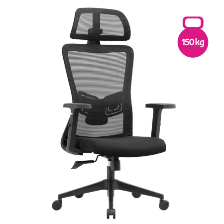 Mobilier Birou - Fotoliu de birou, negru, portanţă 150 kg, ALONZO
