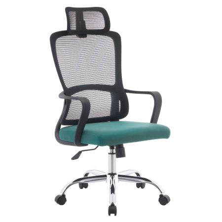 Fotoliu de birou, negru/verde/crom, portanţă 150 kg, RANDY [3]