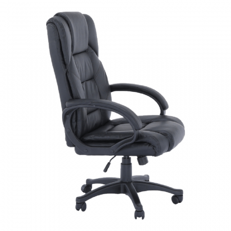 Fotoliu de birou, piele eco neagră, SIEMO NEW [9]