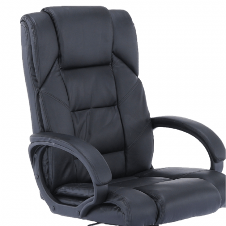 Fotoliu de birou, piele eco neagră, SIEMO NEW [3]