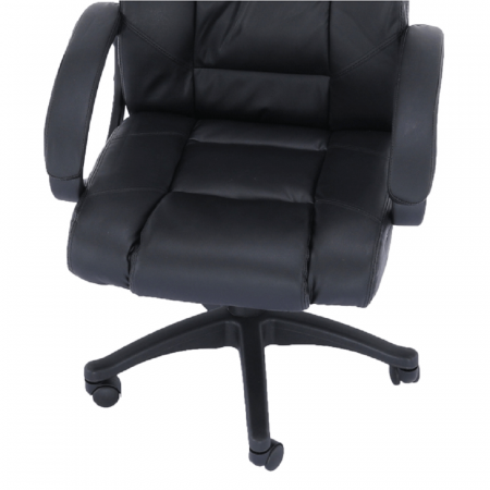 Fotoliu de birou, piele eco neagră, SIEMO NEW [7]
