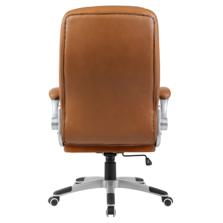 Fotoliu de birou, piele ecologică maro/argintiu, portanţă 150 kg, GREKO [5]