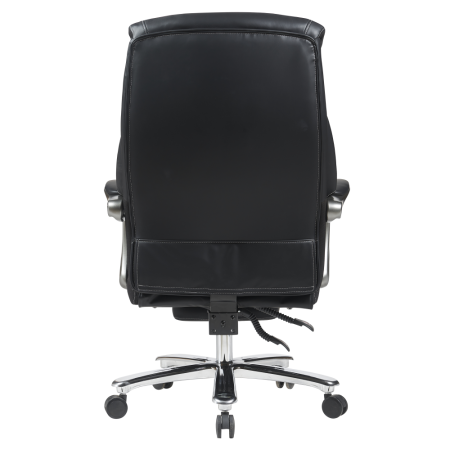 Fotoliu de birou, piele ecologică neagră/crom, portanţă 150 kg, URIEN [5]
