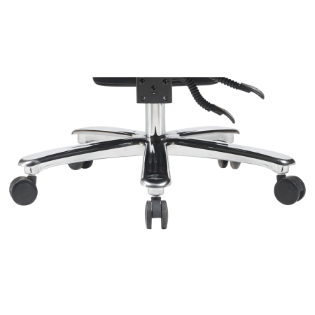 Fotoliu de birou, piele ecologică neagră/crom, portanţă 150 kg, URIEN [2]
