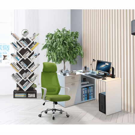 Fotoliu de birou, verde/alb, TAXIS [21]