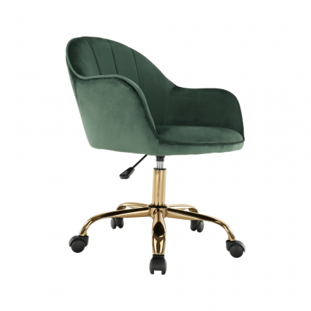 Fotoliu de birou, verde material Velvet /auriu, EROL [3]