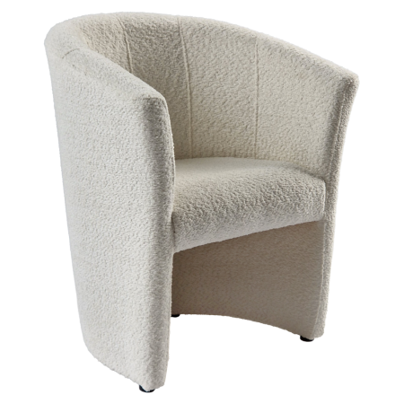 Fotoliu de club, material textil crem Coral, CUBA [5]