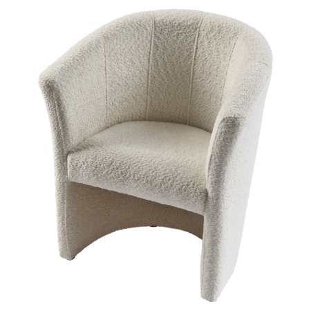 Fotoliu de club, material textil crem Coral, CUBA [6]