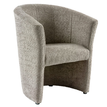 Toate Produsele - Fotoliu de club, material textil gri-bej Taupe Coral, CUBA