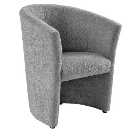 Fotoliu de club, material textil gri Coral, CUBA [4]