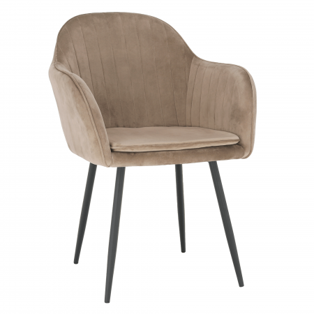 Scaune living/dining - Fotoliu de design, catifea Velvet gri maroniu Taupe, ZIRKON