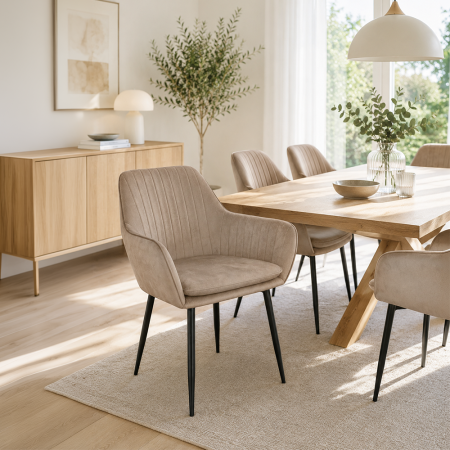Fotoliu de design, catifea Velvet gri maroniu Taupe, ZIRKON NEW [3]