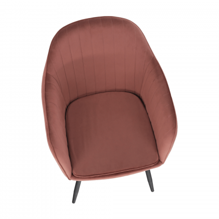 Fotoliu de design, catifea Velvet roz maroniu, ZIRKON [5]