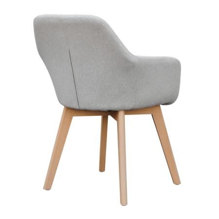 Fotoliu de design, gri deschis/fag, CLORIN [4]