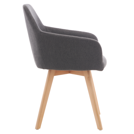 Fotoliu de design, gri închis/fag, CLORIN 2 NEW [9]
