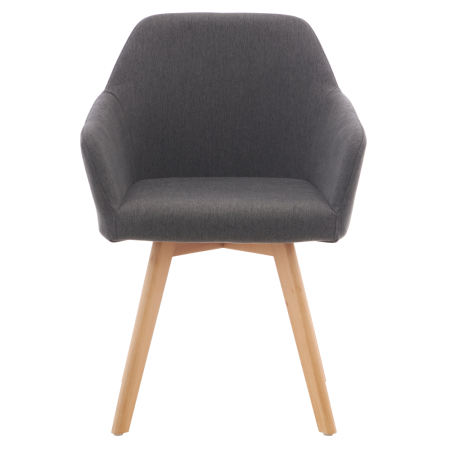 Fotoliu de design, gri închis/fag, CLORIN 2 NEW [8]
