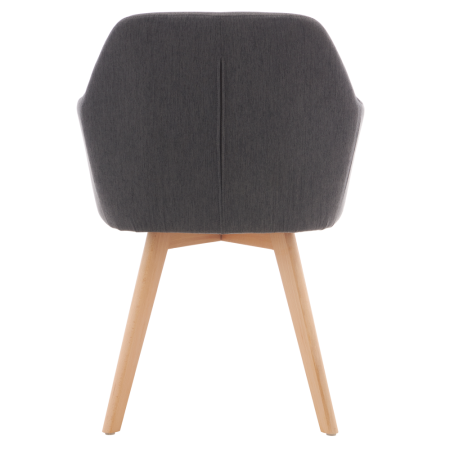 Fotoliu de design, gri închis/fag, CLORIN 2 NEW [1]