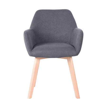 Fotoliu de design, gri închis/fag, CLORIN NEW [1]
