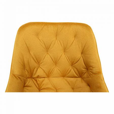 Fotoliu de design, material textil Velvet galben, FEDRIS [13]