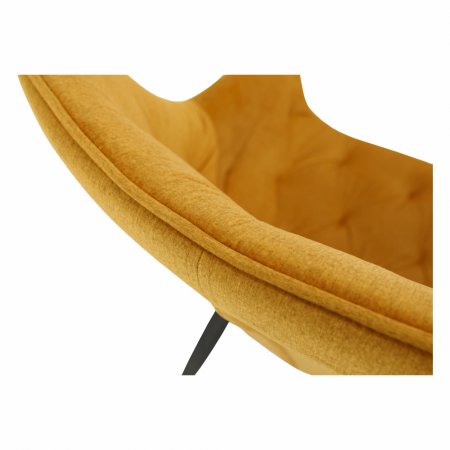 Fotoliu de design, material textil Velvet galben, FEDRIS [14]
