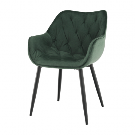 Fotoliu de design, material textil Velvet verde, FEDRIS [1]