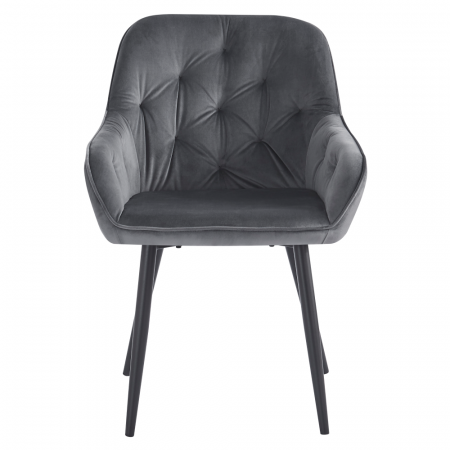 Fotoliu de design, material Velvet gri, VERIO [1]