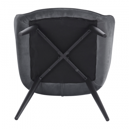 Fotoliu de design, material Velvet gri, VERIO [4]