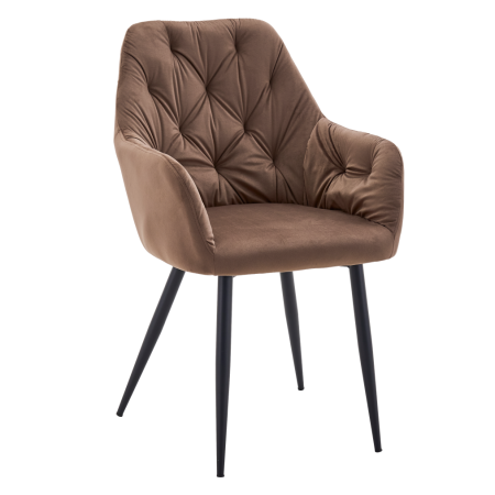Scaune living/dining - Fotoliu de design, material Velvet maro, VERIO NEW