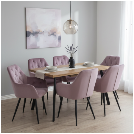 Fotoliu de design, material Velvet roz, VERIO NEW [2]