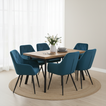 Fotoliu de design, material Velvet turcoaz, VERIO NEW [2]