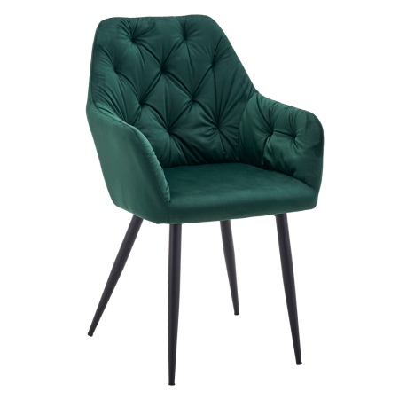 Living - Fotoliu de design, material Velvet verde închis, VERIO NEW