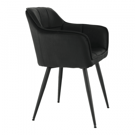 Fotoliu de design, negru, TOPAZ [1]