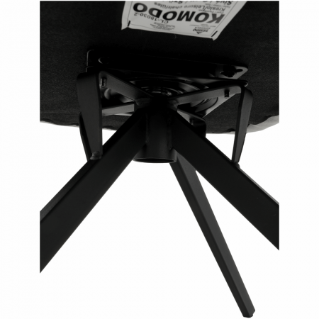 Fotoliu de design rotativ, gri/negru, KOMODO [16]