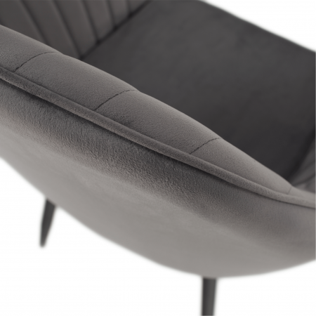 Fotoliu de design, ţesătură catifea gri, ZIRKON [6]