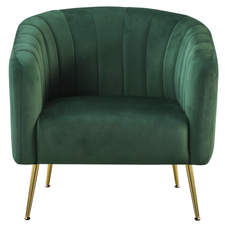 Fotoliu de design, ţesătură Velvet verde închis/gold crom-auriu, BAGY [1]