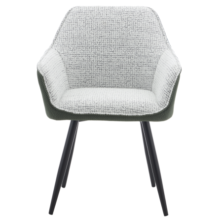 Fotoliu de design, verde/melir gri deschis/negru, KATRIEL [2]
