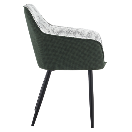 Fotoliu de design, verde/melir gri deschis/negru, KATRIEL [3]