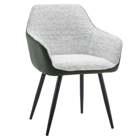 Fotoliu de design, verde/melir gri deschis/negru, KATRIEL [0]