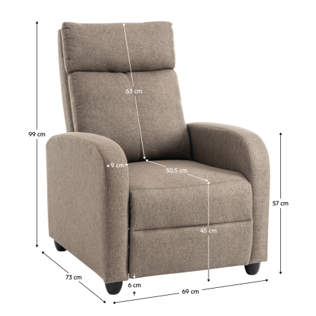 Fotoliu de relaxare, maro, KRESO NEW [23]