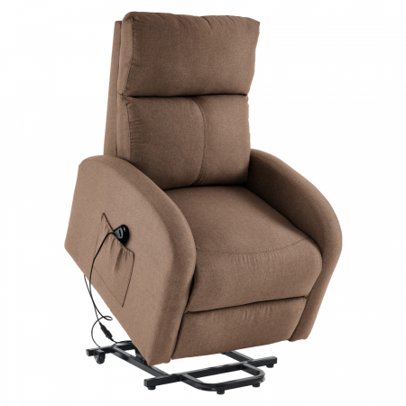 Fotolii balansoar/relaxante - Fotoliu de relaxare poziţionabil, maro deschis, NERIS