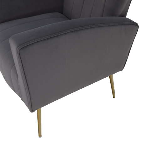 Fotoliu de relaxare, ţesătură Velvet gri, BARET [7]
