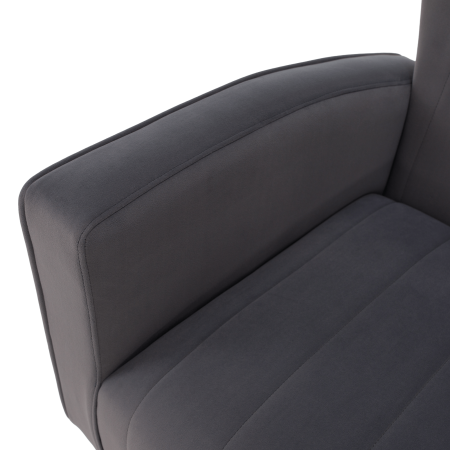 Fotoliu de relaxare, ţesătură Velvet gri, BARET [6]