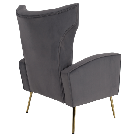 Fotoliu de relaxare, ţesătură Velvet gri, BARET [12]