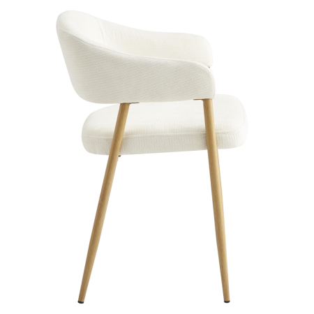 Fotoliu de sufragerie de design, crem/fag, NIZAR TYP 1 [1]