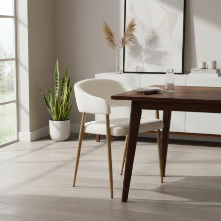 Fotoliu de sufragerie de design, crem/fag, NIZAR TYP 1 [6]