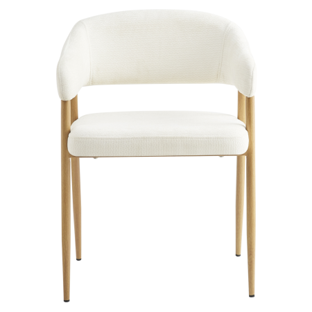 Fotoliu de sufragerie de design, crem/fag, NIZAR TYP 1 [2]