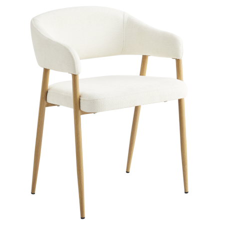 Toate Produsele - Fotoliu de sufragerie de design, crem/fag, NIZAR TYP 1