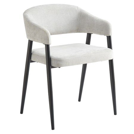 Toate Produsele - Fotoliu de sufragerie design, gri deschis/negru, NIZAR TYP 2