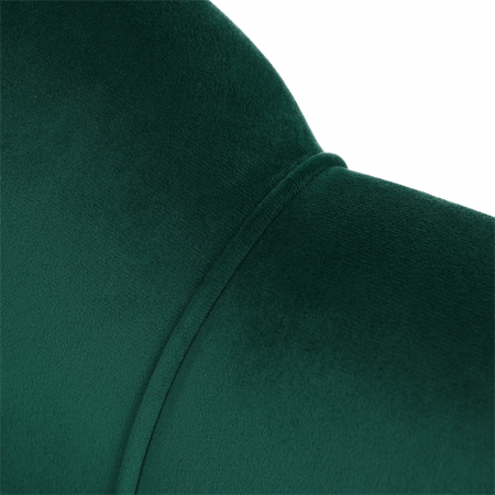 Fotoliu în stil Art-deco, catifea Velvet smarald/crom auriu, NOBLIN [14]